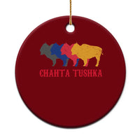 Choctaw Native American Chahta Tushka Ceramic Ornament