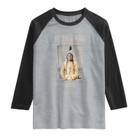 Sitting Bull Lakota Sioux Chief American Indian History Raglan Shirt