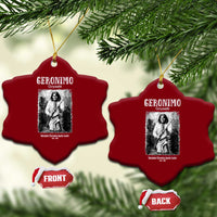 Geronimo Apache Leader American Indian History Ceramic Ornament