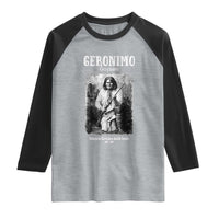 Geronimo Apache Leader American Indian History Raglan Shirt