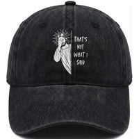 That's Not What I Said Washed Cotton Baseball Cap Funny Christian Jesus Sarcastic Quote
