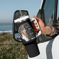 Native American Indian Wolf Saying Listen to The Wind Tumbler With Handle