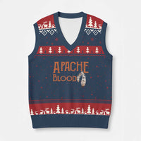 Apache Blood Roots for Proud Native American Peoples V-Neck Knit Sweater Vest