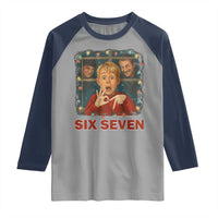 67 Six Seven Christmas Meme Raglan Shirt Funny Family Xmas Movie - Wonder Print Shop