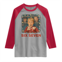 67 Six Seven Christmas Meme Raglan Shirt Funny Family Xmas Movie - Wonder Print Shop