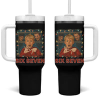67 Six Seven Christmas Meme Tumbler With Handle Funny Family Xmas Movie - Wonder Print Shop