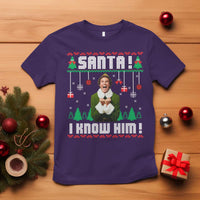 Santa I Know Him T Shirt Funny Elf Christmas - Wonder Print Shop