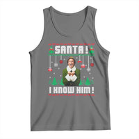 Santa I Know Him Tank Top Funny Elf Christmas - Wonder Print Shop