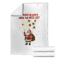 Funny Nurse Christmas Throw Blanket Nurses Always Make The Nice List - Wonder Print Shop