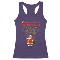 Funny Nurse Christmas Racerback Tank Top Nurses Always Make The Nice List - Wonder Print Shop