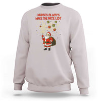 Funny Nurse Christmas Sweatshirt Nurses Always Make The Nice List - Wonder Print Shop