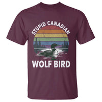 Stupid Canadian Wolf Bird T Shirt Sarcastic Animal Meme