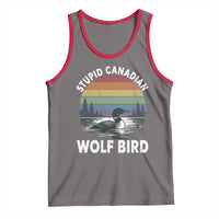 Stupid Canadian Wolf Bird Tank Top Sarcastic Animal Meme