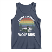 Stupid Canadian Wolf Bird Tank Top Sarcastic Animal Meme