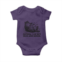 Funny Cat Dad Cat Lover Baby Onesie Father I Am But Skin and Bones