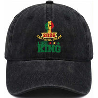 MLK Day Washed Cotton Baseball Cap 2026 And I Still Dream Like King