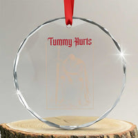 Tummy Hurts Crystal Glass Ornament Funny Medieval Knight Dark Meme