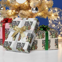 Turn The Volume Up Resist Wrapping Paper Roll Portland Frog Bear Penguin Protester - Wonder Print Shop