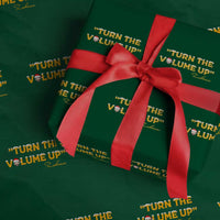 Turn The Volume Up Wrapping Paper Roll Zohran Mamdani Christmas - Wonder Print Shop