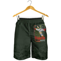 Tuskegee Airmen 332nd Spit Fire Shorts for Men Camo Moss Green - Wonder Print Shop