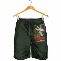 Tuskegee Airmen 332nd Spit Fire Shorts for Men Camo Moss Green - Wonder Print Shop