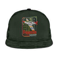 Tuskegee Airmen 332nd Spit Fire Snapback Cap Camo Moss Green - Wonder Print Shop