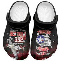 Tuskegee Airmen Red Tails Clogs Shoes 332nd Fighter Group WWII Tribute Black Style - Wonder Print Shop