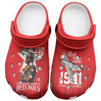 Tuskegee Airmen Red Tails Clogs Shoes African American Pilots Heritage Red Style - Wonder Print Shop