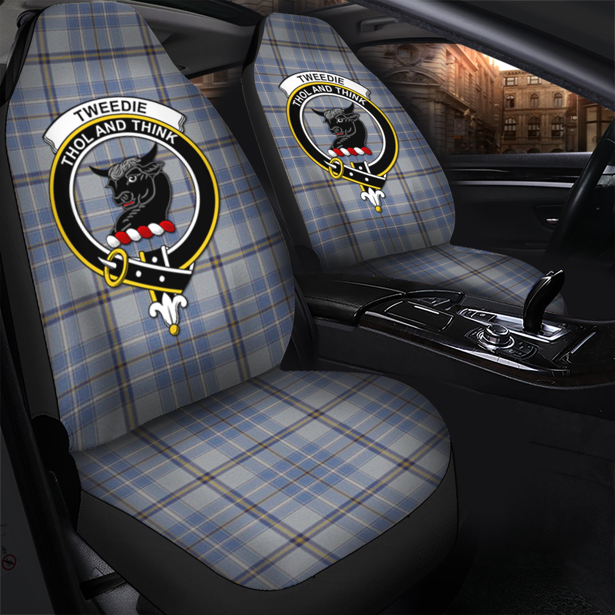 Tweedie Clan Tartan Car Seat Cover, Family Crest Tartan Seat Cover TS23