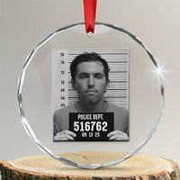 Tyler Robinson Mugshot Crystal Glass Ornament Justice For Charlie Kirk TS02