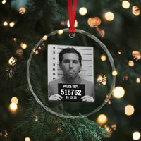Tyler Robinson Mugshot Crystal Glass Ornament Justice For Charlie Kirk TS02