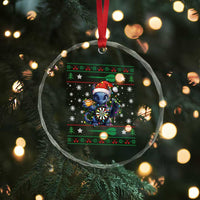 Ugly Christmas Dragon Dart Player Crystal Glass Ornament Gift For Dartist - Wonder Print Shop