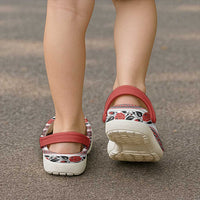 Ukraine Unity Day Clogs Shoes The Trident With Folk Pattern - Wonder Print Shop