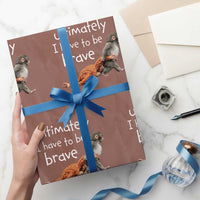 Ultimate I Have To Be Brave Baby Monkey Punch Wrapping Paper Roll