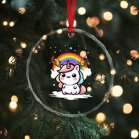 Unicorn Christmas Crystal Glass Ornament Cute Xmas Girls Rainbow TS10