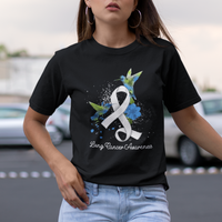 Pretty White Ribbon Bird Lung Cancer Awareness T Shirt - Wonder Print Shop