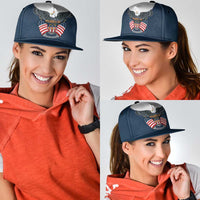 United States 4th Of July Snapback Cap 250 Years Of Freedom USA Power Eagle - Wonder Print Shop