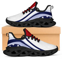 United States Football Clunky Sneakers Flag-Inspired Curve Style