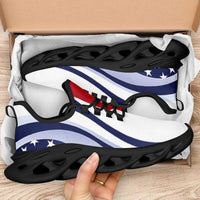 United States Football Clunky Sneakers Flag-Inspired Curve Style