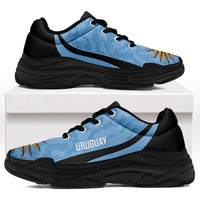 Uruguay 2026 Football Chunky Sneakers La Celeste Sol de Mayo Curve Stylized - Wonder Print Shop