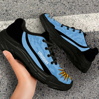 Uruguay 2026 Football Chunky Sneakers La Celeste Sol de Mayo Curve Stylized - Wonder Print Shop