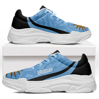 Uruguay 2026 Football Chunky Sneakers La Celeste Sol de Mayo Curve Stylized - Wonder Print Shop