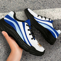 Uruguay Football Chunky Sneakers Flag-Inspired Curve Style