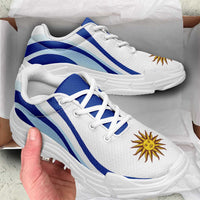 Uruguay Football Chunky Sneakers Flag-Inspired Curve Style