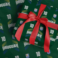 Uruguay Soccer Sports Graphic Number 10 Jersey Style Wrapping Paper Roll Proud Uruguayan Football Fans Game Day Pride