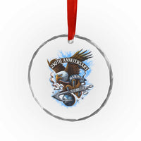 Us Marines Military 250th Anniversary Crystal Glass Ornament Bald Eagle Anchor - Wonder Print Shop