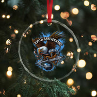 Us Marines Military 250th Anniversary Crystal Glass Ornament Bald Eagle Anchor - Wonder Print Shop
