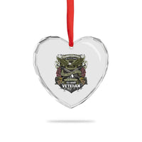 US Military Army Veteran Heart Crystal Glass Ornament It Cannot Be Inherited Nor Can It Be Purchased I Have Earned It - Wonder Print Shop
