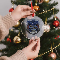 US Military Navy Veteran Crystal Glass Ornament It Cannot Be Inherited Nor Can It Be Purchased I Have Earned It TS11
