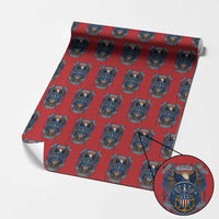 US Navy Veteran Service Honor Sacrifice Wrapping Paper Roll Vintage Bald Eagle American Flag Anchor - Wonder Print Shop